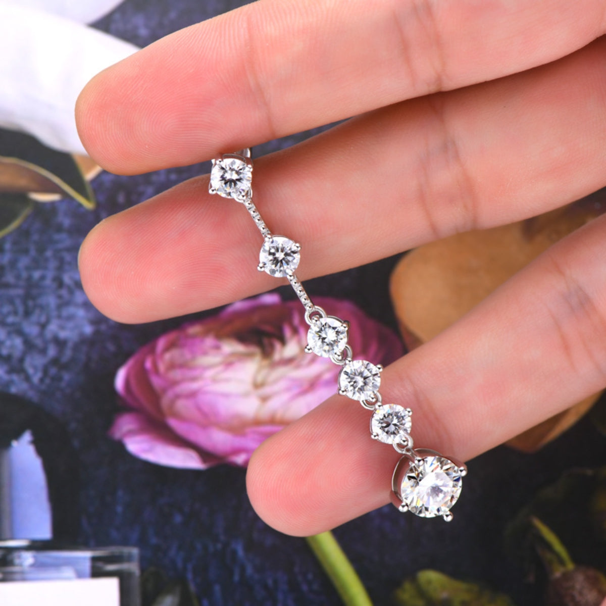 4 Carat Moissanite 925 Sterling Silver Earrings - Elegant 21