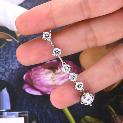 4 Carat Moissanite 925 Sterling Silver Earrings - Elegant 21