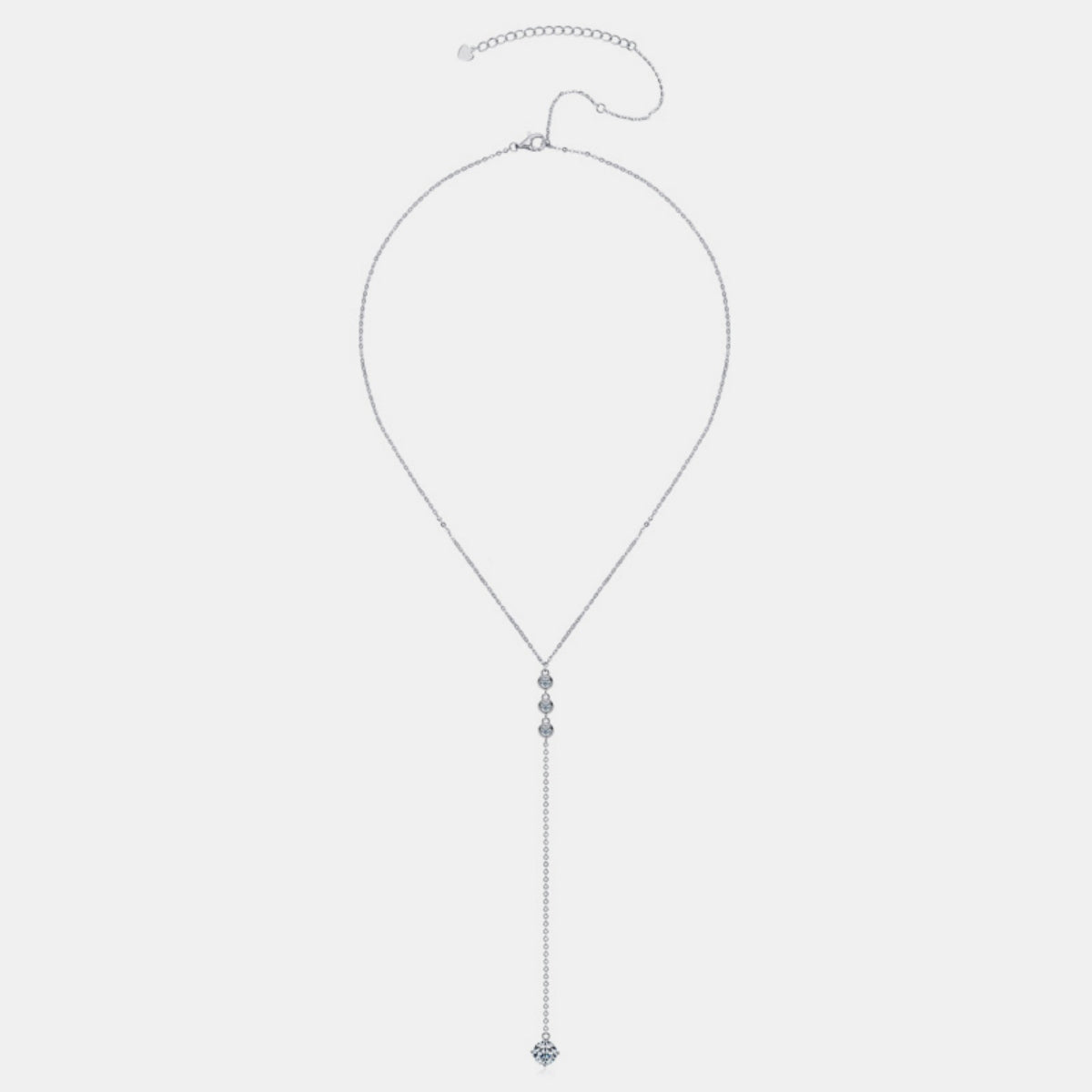 1.3 Carat Moissanite 925 Sterling Silver Drop Necklace - Elegant 21