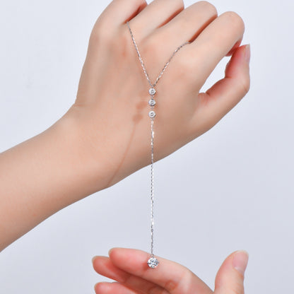 1.3 Carat Moissanite 925 Sterling Silver Drop Necklace - Elegant 21
