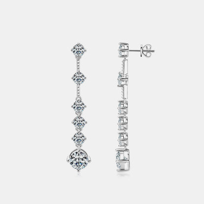 4 Carat Moissanite 925 Sterling Silver Earrings - Elegant 21