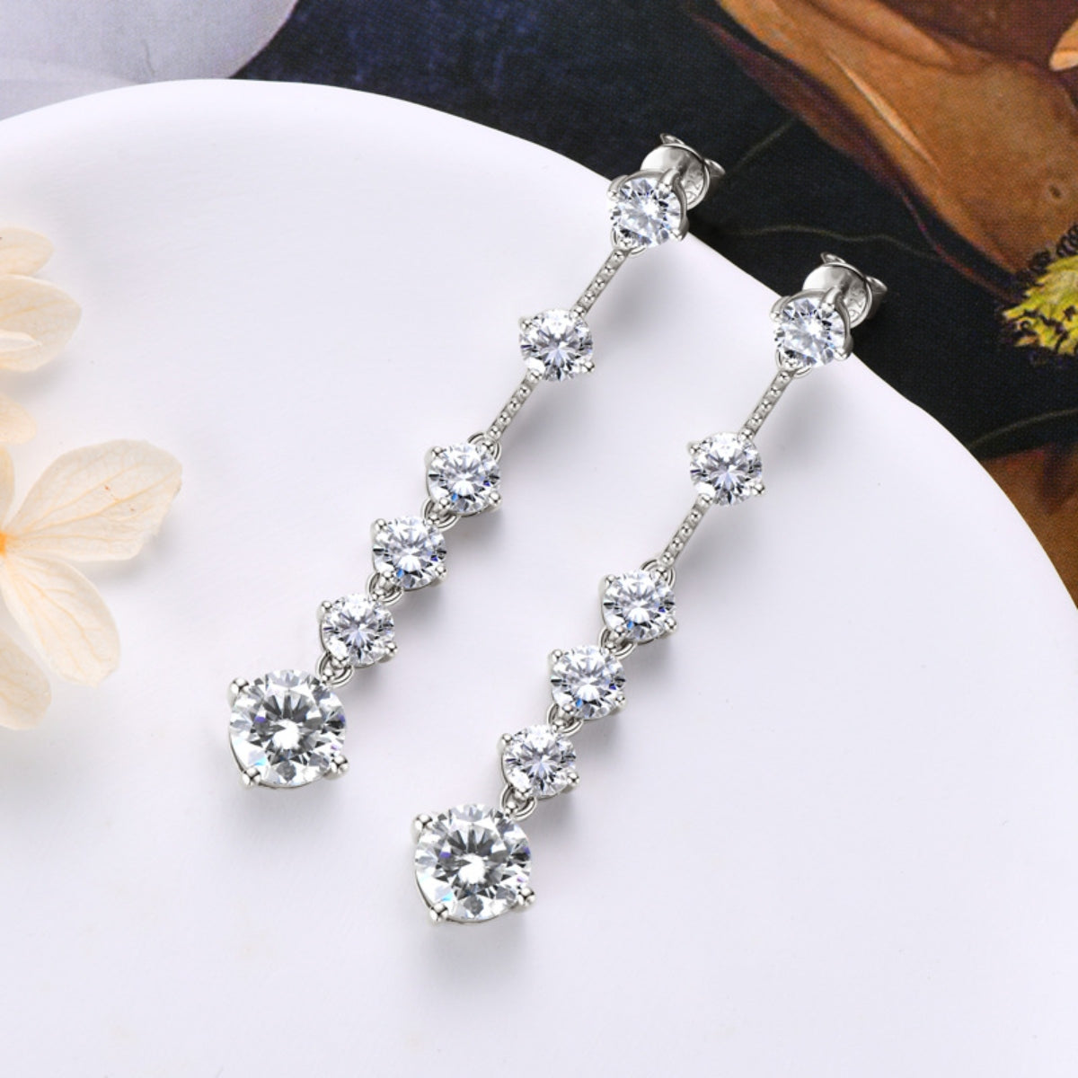 4 Carat Moissanite 925 Sterling Silver Earrings - Elegant 21