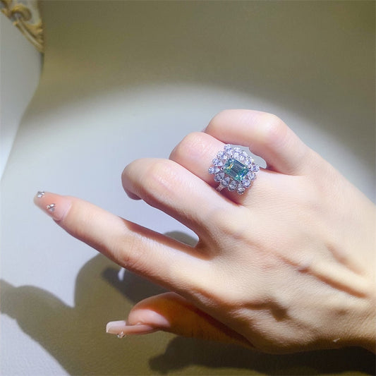 1 Carat Moissanite 925 Sterling Silver Ring - Elegant 21