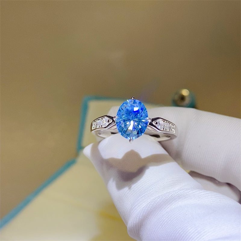 2 Carat Moissanite 925 Sterling Silver Ring - Elegant 21