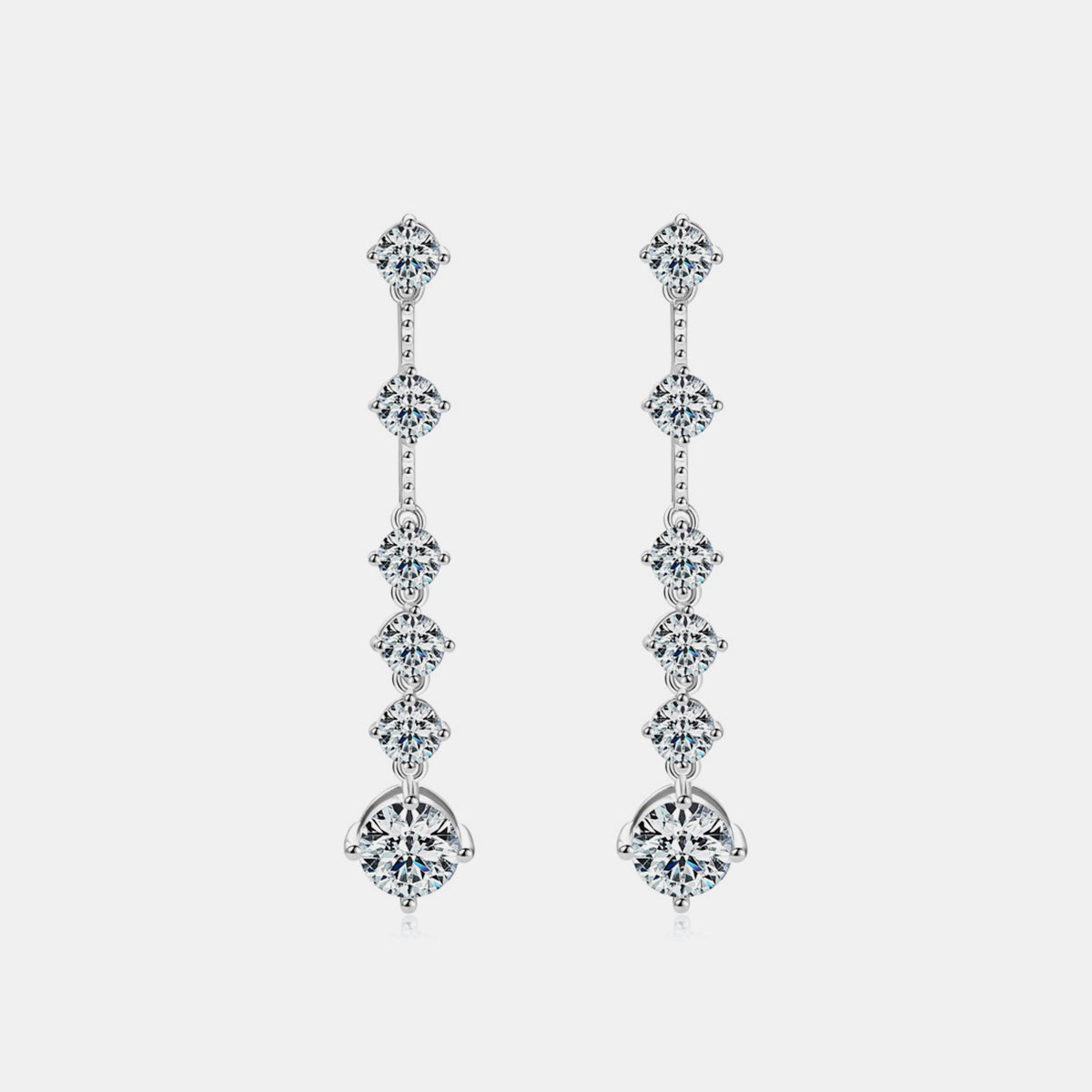 4 Carat Moissanite 925 Sterling Silver Earrings - Elegant 21