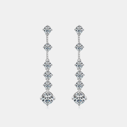4 Carat Moissanite 925 Sterling Silver Earrings - Elegant 21