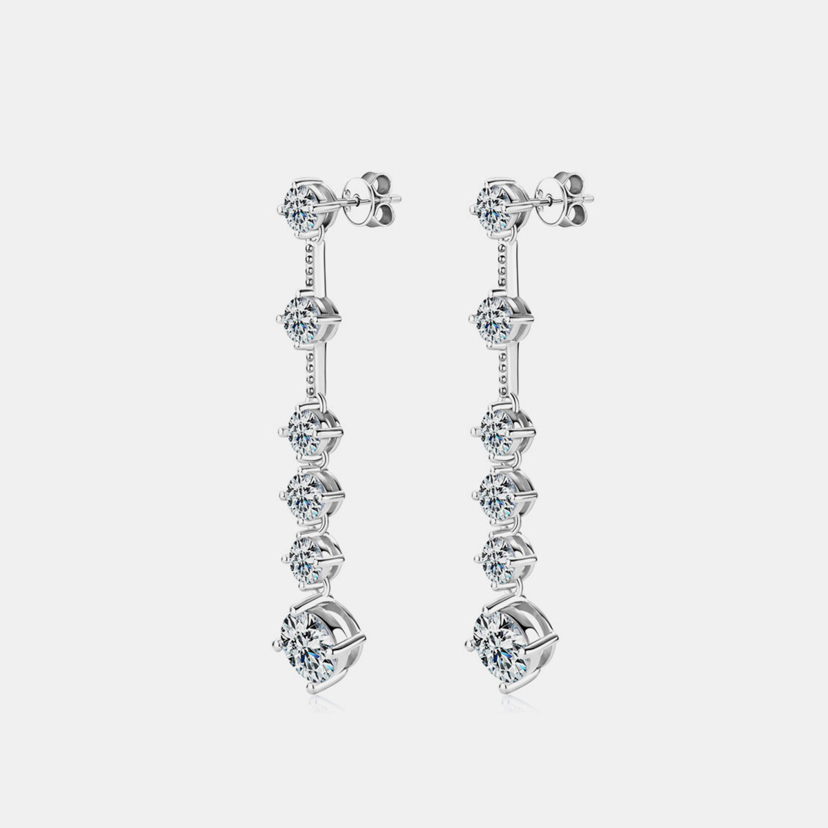 4 Carat Moissanite 925 Sterling Silver Earrings - Elegant 21