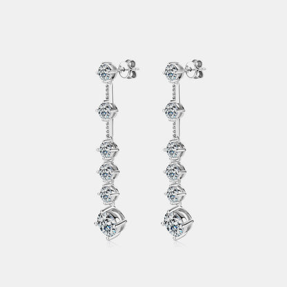 4 Carat Moissanite 925 Sterling Silver Earrings - Elegant 21