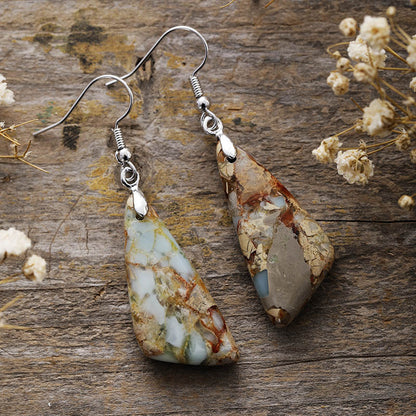 Emperor-Stone Geometric Earrings - Elegant 21