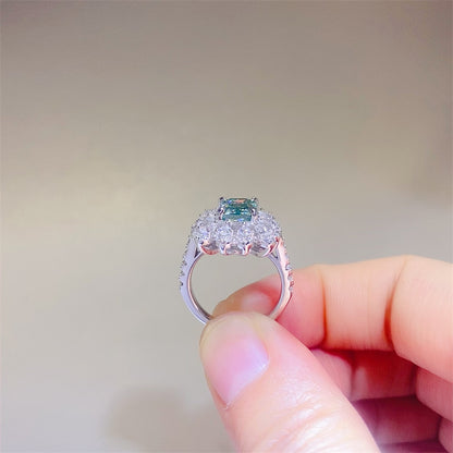 1 Carat Moissanite 925 Sterling Silver Ring - Elegant 21