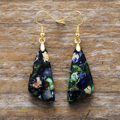 Emperor-Stone Geometric Earrings - Elegant 21