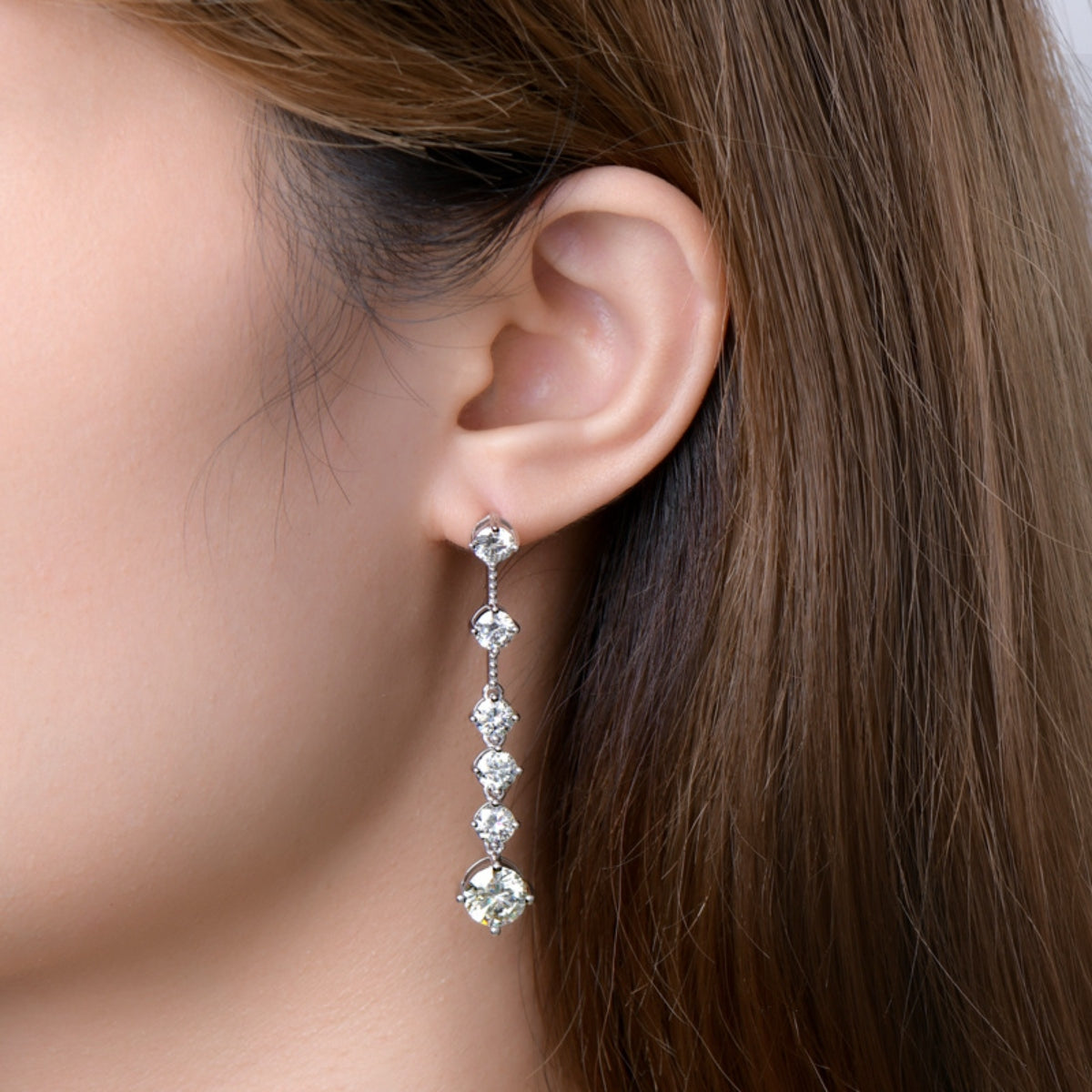 4 Carat Moissanite 925 Sterling Silver Earrings - Elegant 21