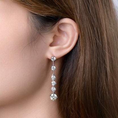 4 Carat Moissanite 925 Sterling Silver Earrings - Elegant 21